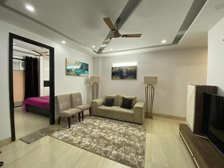 Living Room, freedom fighters enclave 1 Bedroom 500 Sq.Ft. Builder Floor In Freedom Fighters Enclave Delhi 9094241