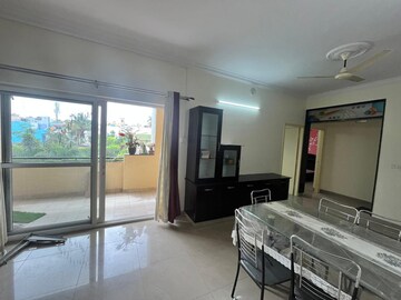 Living Room in 2 BHK Apartment at Abodh Valmark, Hebbal – for Rent