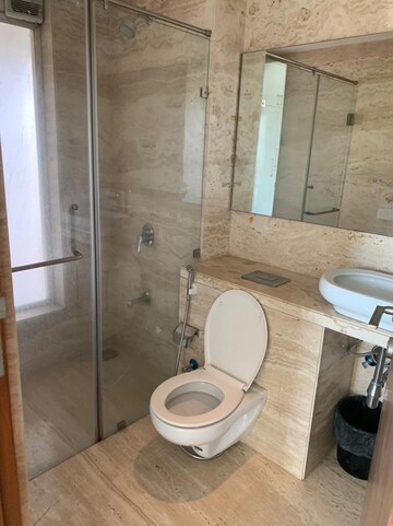 Bathroom in 4 BHK Apartment at Vasukamal Apartments, Bandra West – for Rent