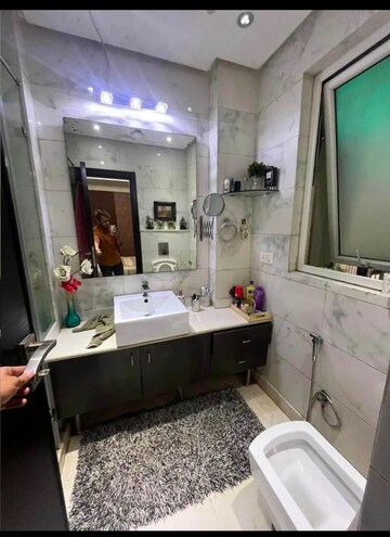 Bathroom in 2 BHK Builder Floor at Freedom Fighters Enclave – for Rent