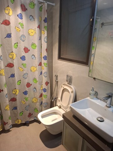 Bathroom in 3 BHK Apartment at Neelkanth Greens, Manpada – for Rent