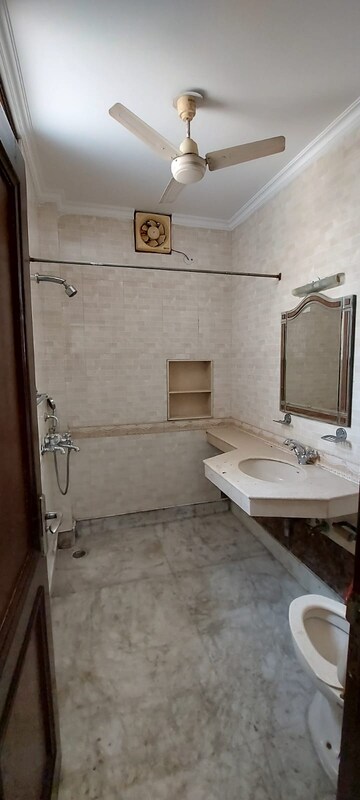 Bathroom in 3 BHK Builder Floor at Sarvodaya Enclave – for Rent