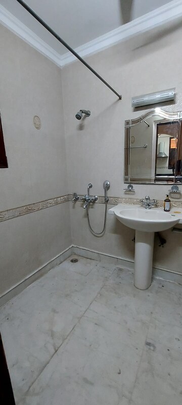 Bathroom in 3 BHK Builder Floor at Sarvodaya Enclave – for Rent