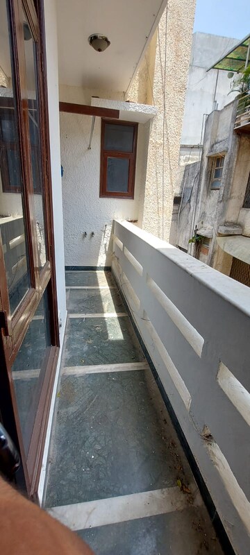 Balcony in 3 BHK Builder Floor at Sarvodaya Enclave – for Rent