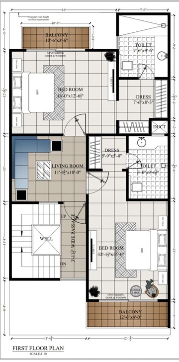 Floor Plan in 5 BHK Independent House at Sushant Golf City – for Sale