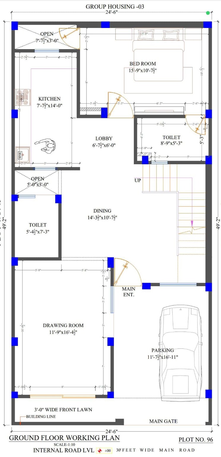 Floor Plan, sushant golf city 5 Bedroom 2500 Sq.Ft. Independent House In Sushant Golf City Lucknow 9096046
