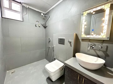 Bathroom in 3 BHK Apartment at Mansarovar Extension – for Rent