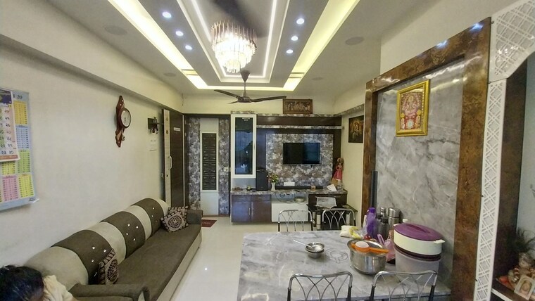 Living Room, ms-vrindavan-shrushti 2 Bedroom 1140 Sq.Ft. Apartment In Khadakpada Thane 9096934