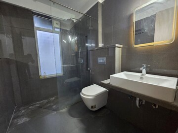 Bathroom in 3 BHK Apartment at Soham Crystal Spires, Ghodbunder Road – for Rent