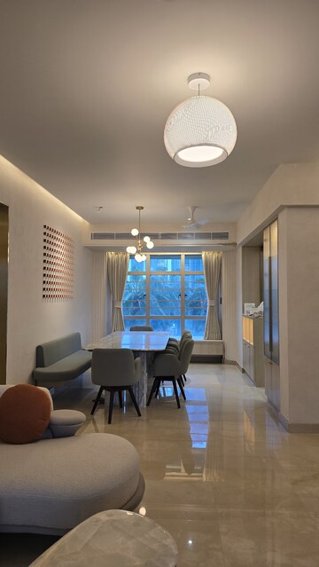 Living Room in 4 BHK Apartment at Prabhadevi – for Rent