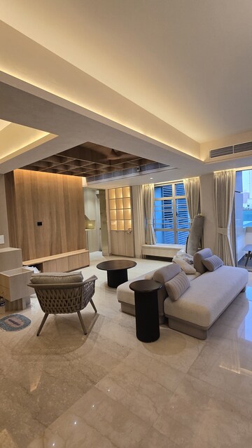 Living Room in 4 BHK Apartment at Prabhadevi – for Rent