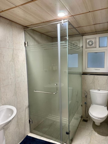 Bathroom in 3 BHK Apartment at Prestige High Fields, Gachibowli – for Rent
