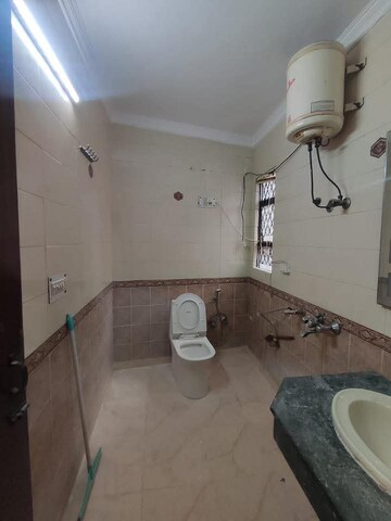 Bathroom in 3 BHK Builder Floor at Freedom Fighters Enclave – for Rent