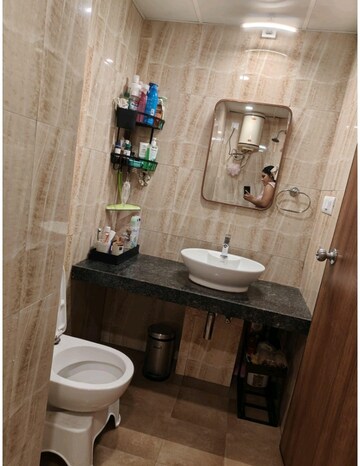 Bathroom in 1 BHK Apartment at Lodha Crown Quality Homes, Majiwada – for Rent