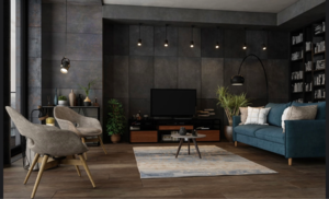 Living Room in 3 BHK Apartment at Adani Ten BKC, Gandhi Nagar – for Sale