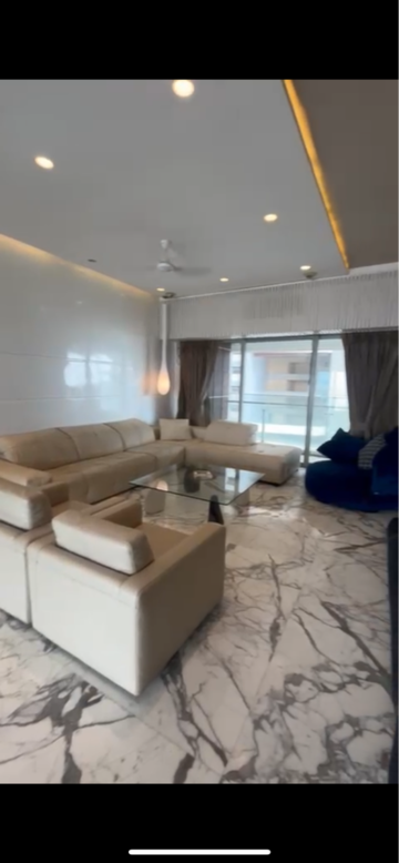 Living Room in 4 BHK Apartment at Lodha Bellissimo, Arthur rd – for Rent