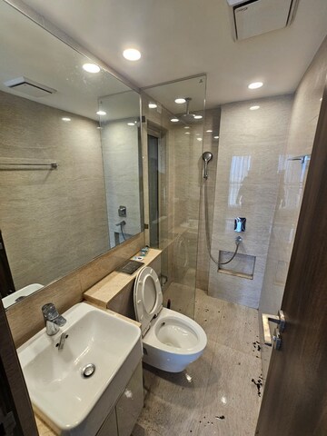 Bathroom in 1 BHK Apartment at Hiranandani Regent Hill, Powai – for Rent