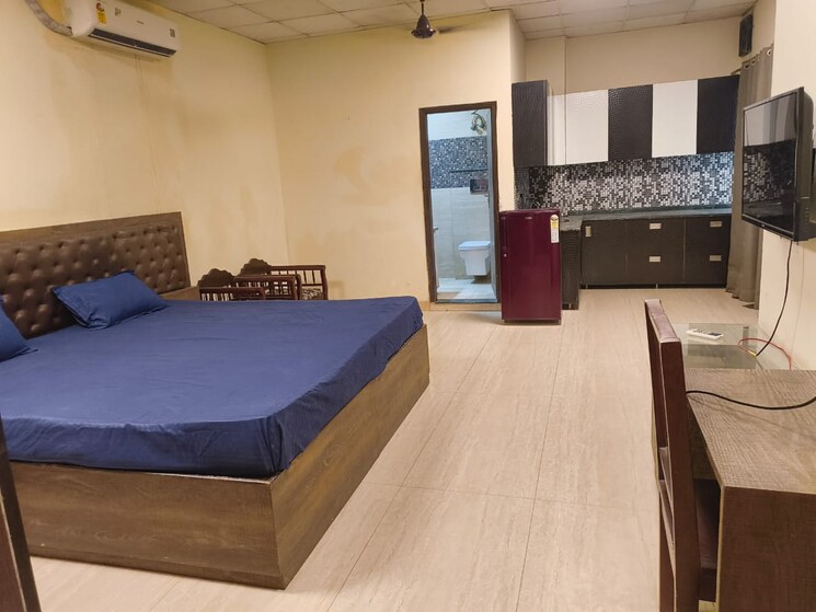 Bedroom, aez-aloha 1 RK 650 Sq.Ft. Builder Floor In Sector 57 Gurgaon 9099587