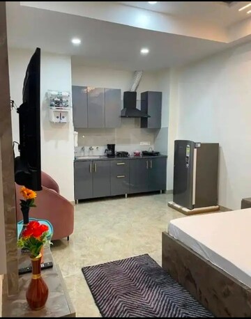 Kitchen in 1 RK Builder Floor at Paryavaran Complex – for Rent