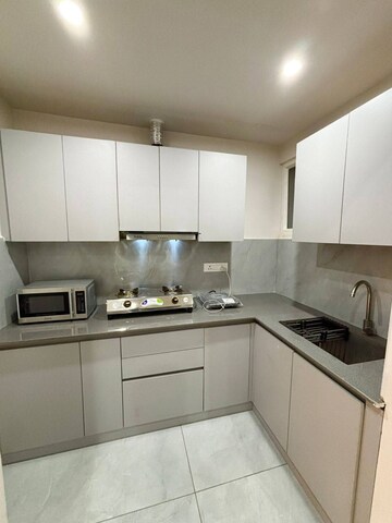 Kitchen in 1 BHK Builder Floor at Freedom Fighters Enclave – for Rent