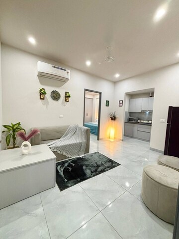 Living Room in 1 BHK Builder Floor at Freedom Fighters Enclave – for Rent