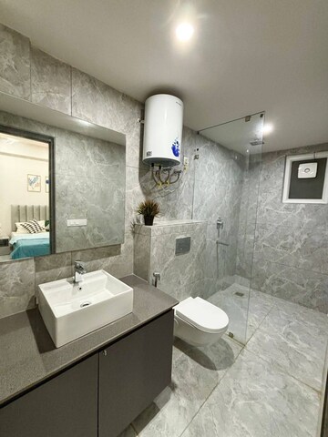 Bathroom in 1 BHK Builder Floor at Freedom Fighters Enclave – for Rent