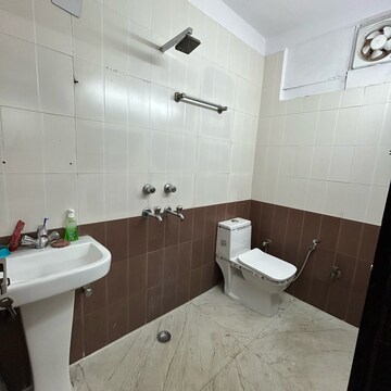 Bathroom in 3 BHK Builder Floor at Kotla Mubarakpur – for Rent
