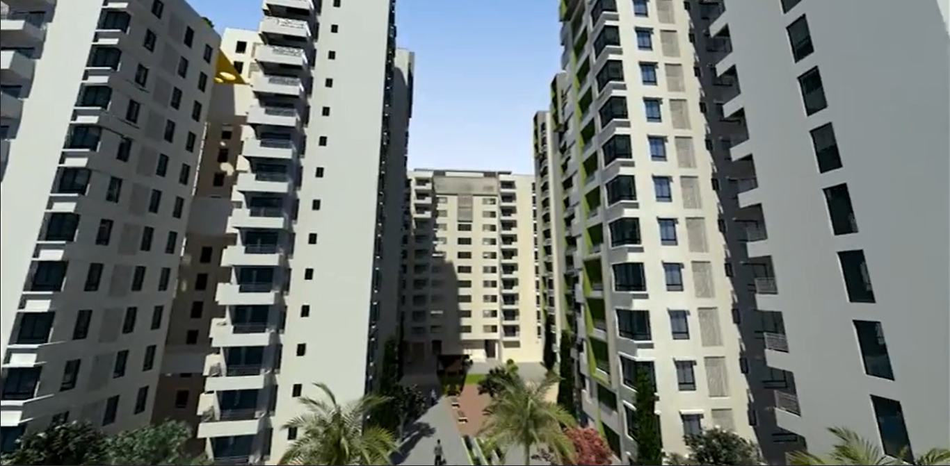 2.5 BHK + Study Room 1455 Sq.Ft. Apartment in Ramky One Kosmos