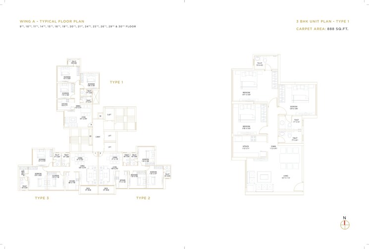 Master Plan, metricon-the-gateway 3 Bedroom 2000 Sq.Ft. Apartment In Vashi Sector 6 Navi Mumbai 9101012