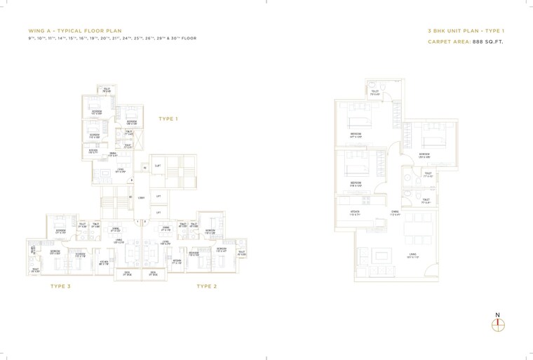 Master Plan, metricon-the-gateway 3 Bedroom 2000 Sq.Ft. Apartment In Vashi Sector 6 Navi Mumbai 9101012