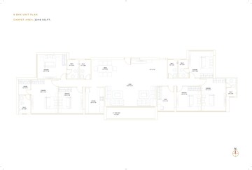 Floor Plan in 6 BHK Apartment at Metricon The Gateway, Vashi Sector 6 – for Sale