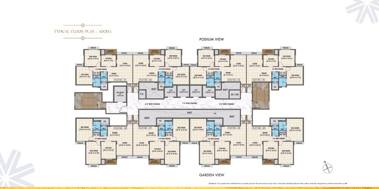 Floor Plan, arihant-advika 3 Bedroom 1625 Sq.Ft. Apartment In Vashi Sector 9 Navi Mumbai 9101100