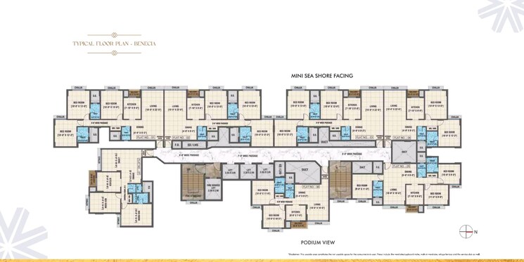 Floor Plan, arihant-advika 3 Bedroom 1625 Sq.Ft. Apartment In Vashi Sector 9 Navi Mumbai 9101100