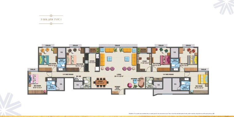 Master Plan, arihant-advika 3 Bedroom 1625 Sq.Ft. Apartment In Vashi Sector 9 Navi Mumbai 9101100