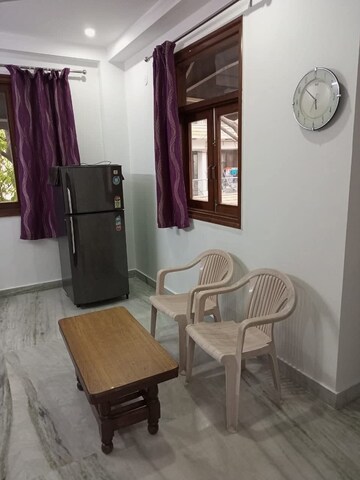 Living Room in 1 BHK Builder Floor at Freedom Fighters Enclave – for Rent