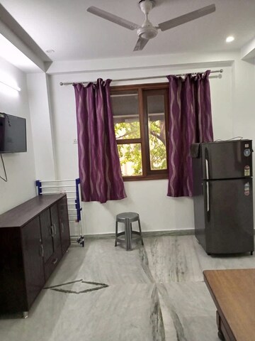 Living Room in 1 BHK Builder Floor at Freedom Fighters Enclave – for Rent