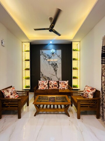 Living Room in 3 BHK Apartment at Dhakoli – for Sale
