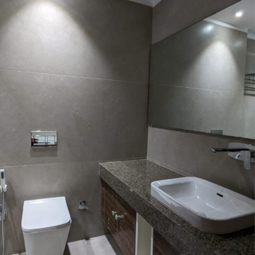 Bathroom in 3 BHK Builder Floor at RWA DDA Flats Kalkaji, Kailash Hills – for Rent