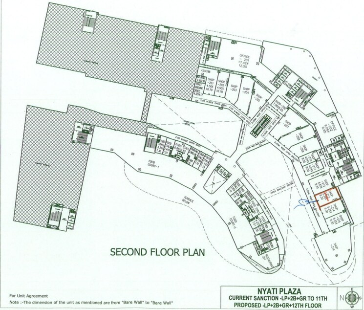 Floor Plan, nyati-enthral Commercial Shop 805 Sq.Ft. In Kharadi Pune 9101962