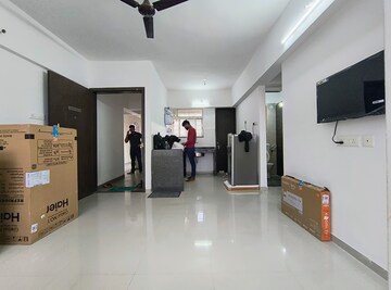 Living Room in 1.5 BHK Apartment at Mantra Insignia, Mundhwa – for Rent