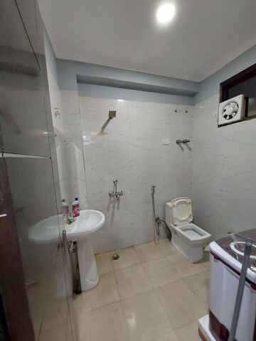 Bathroom in 3 BHK Builder Floor at Chattarpur – for Rent