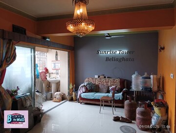 Living Room in 3 BHK Apartment at Sunrise Towers, Beliaghata – for Sale