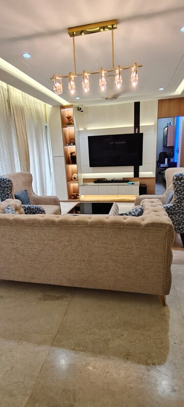 Living Room in 3 BHK Apartment at Goel Ganga Liviano, Kharadi – for Rent
