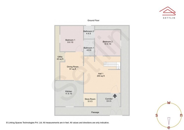 Floor Plan, banashankari 5 Bedroom 2500 Sq.Ft. Independent House In Banashankari Bangalore 9102760