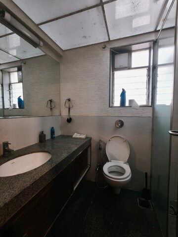Bathroom in 3 BHK Apartment at Kumar Peninsula, Baner – for Rent