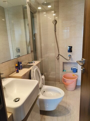 Bathroom in 1 BHK Apartment at Hiranandani Regent Hill, Powai – for Rent