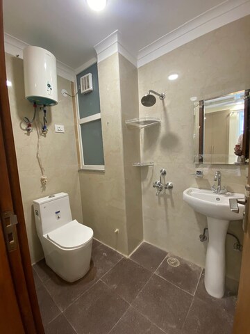 Bathroom in 1 BHK Builder Floor at Saket – for Rent