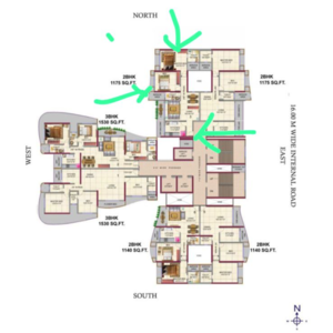 Master Plan in 2 BHK Apartment at HDIL Metropolis Residences, Bhudargarh Colony – for Sale