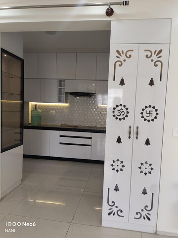 Kitchen in 2.5 BHK Apartment at Arvind Oasis, Thanisandra – for Rent