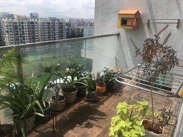 Balcony in 3 BHK Apartment at Nahar F Residences, Balewadi – for Rent